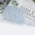 Cinta de flecos de plumas de avestruz azul claro para la costura de vestido de novia DIY - 113