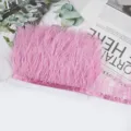 Cinta de flecos de plumas de avestruz rosa para costura vestido de novia DIY moda - 115