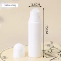 Λευκό πλαστικό μπουκάλι roll-on 100ml επαναγεμιζόμενο δοχείο για λοσιόν και ταξίδι. - Λευκό 100ML / Λευκό