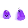 Purple ghost resin charm DIY jewelry accessory for Halloween necklace keychain pendant - 23x15mm / Purple