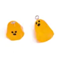 DIY Halloween colorful ghost resin charms pendants for handmade necklaces and keychains. - 23x15mm / Orange