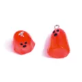 Red ghost resin charms for DIY jewelry making, cute Halloween pendant for handmade items. - 23x15mm / Red