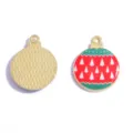 Weihnachtskugel Emaillierte Legierung Anhänger Charms für DIY Handgemachte Halskette Schlüsselanhänger - Stil 1 / 25x20MM
