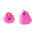 Pink Resin Ghost Charm Pink Ghost Pendant DIY Jewelry Accessory Cute Halloween Crafting Piece - 23x15mm / Rose Red