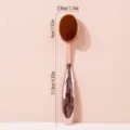 Rose gold oval makeup brush, toothbrush style liquid foundation brush, soft bristles tool - No. 3 Foundation Brush