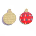 Weihnachtsbaum Emaillierte Legierung Anhänger Charms Rote Kugel Schmuck Basteln Zubehör - Stil 3 / 25x20MM