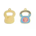 Kettlebell Anhänger Legierung Emailliert DIY Handgemachte Halskette Schlüsselanhänger Schmuck. - Kettlebell-Form / 1 Stück/Packung (26x19mm) / Blau