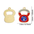 Legierung Kettlebell Charm Anhänger DIY Schmuck Herstellung Fitness Emailliertes Zubehör Metall - Kettlebell-Form / 1 Stück/Packung (26x19mm) / Rot