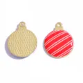 Ciondoli pendenti in smalto lega di palline di Natale per collane fatte a mano. - Stile 10 / 25x20MM