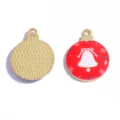 Ciondolo campana di natale smaltato in lega accessori per gioielli fai da te vendita - Stile 11 / 25x20MM