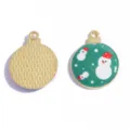 Ciondolo smaltato pupazzo di neve di Natale in lega per la creazione di gioielli fai da te - Stile 15 / 25x20MM