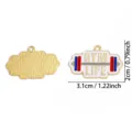 Fitness Hantel Emailliert Metall Legierung Anhänger DIY Schmuck Kette Schlüsselanhänger - Hantel / 1 Stück (20X31mm) / Weiß