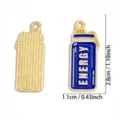 Goldfarbener Metall Emaille Sport Wasserflasche Anhänger DIY Schmuck Zubehör 2,8cm neu - Sport Trinkflasche Form / 1 Stück (28x11mm) / Blau