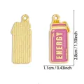 Legierung Energie Shaker Flasche Anhänger DIY Schmuck Zubehör für handgemachte Halskette. - Sport Trinkflasche Form / 1 Stück (28x11mm) / Rosa