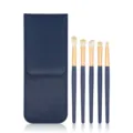 5-Teiliges Lidschatten Pinsel Set mit Etui Weiche Augen Make-up Pinsel Kosmetik Werkzeuge - Mit Aufbewahrungstasche / 5er Set / Blau