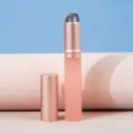Siliconen lipkwast met dop mini make-up kwast voor lipstick en concealer applicatie tool. - Roze Handvat Zwart Transparante Kop Mini