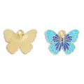 Blue enamel butterfly alloy charm pendant for DIY handmade jewelry necklace and keychains. - Butterfly Pendant (A10-132) / 18*24mm / Blue