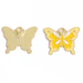 Pendentifs papillon en émail doré pour la fabrication de bijoux DIY et colliers tendance. - Pendentif Papillon (A10-133) / 19*24mm / Jaune