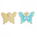 Breloque pendentif papillon en alliage émaillé pour collier bracelet porte-clés DIY fait main - Pendentif Papillon (A10-133) / 19*24mm / Bleu
