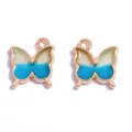 Verloop Blauw Vlinder Hars Legering Hanger DIY Halsketting Sieraden Accessoires 2 St - Vlinder Stijl (A10-106) / 15*13mm / Blauw