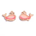 Verloop Roze Walvis Hars Bedels Legering DIY Sieraden Accessoires Hanger Voor Ketting - Walvis Stijl (A10-107) / 15*19mm / Rood