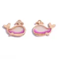 DIY walvis hanger sieraden accessoire, roze witte verloop epoxy hars legering bedel. - Walvis Stijl (A10-107) / 15*19mm / Paars