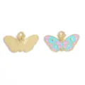 Pendentifs papillon colorés en émail et alliage pour colliers et porte-clés DIY faits à la main. - Pendentif Papillon (A10-134) / 15*25mm / Violet Bleu