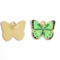 Charmant pendentif papillon en émail vert en alliage pour fabrication de bijoux DIY - Pendentif Papillon (A10-135) / 18*20mm / Vert