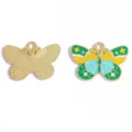 Pendentif Papillon Émaillé DIY en Alliage Charm Coloré pour Fabrication de Bijoux - Pendentif Papillon (A10-136) / 18*26mm / Vert