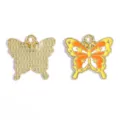 Pendentif papillon coloré en alliage métallique pour bijoux DIY collier porte-clés breloque - Pendentif Papillon (A10-137) / 19*20mm / Orange