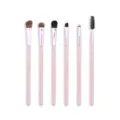 Set van 6 roze glinsterende oogmake-up kwasten inclusief oogschaduw- en eyeliner-kwasten. - Paars