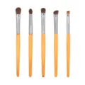 5-piece eyeshadow makeup brush set with wooden handle and soft animal hair bristles for easy blending. - Horse Hair Brushes (MB357) / 5 Pcs Set