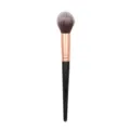 Single highlighter makeup brush with soft bristles, black handle and rose gold ferrule. - Black Highlighter Brush