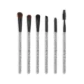 6-delige oogmake-up penselen set met gevlekte handvatten voor oogschaduw en eyeliner - Zwart