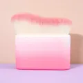 Grote golvende make-up kwast, roze verloop handvat zachte dichte borstels voor vloeibare make-up. - Gradiënt Roze