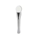 Pennello maschera viso in silicone a doppia estremità con paletta applicatore trucco bellezza. - Forma a Lingua Argento