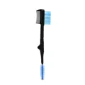 Draagbare opvouwbare wenkbrauwborstel met dubbel uiteinde en wimperkam voor make-up. - Dubbelzijdig Opvouwbare Wenkbrauwkam / Blauw