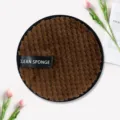 Round brown cleansing makeup remover sponge puff soft fiber cotton face washing facial tool beauty - Pineapple Grid / 12cm / Coffee