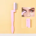 Opvouwbare wimperkam van roestvrij staal mascara separator make-up kwast roze kleur. - Spits Handvat Opvouwbaar / Roze