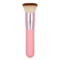 Großer flacher Pinsel mit weichen Borsten für flüssige Foundation, BB Cream und Make-up. - Rosa