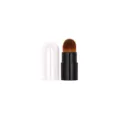 Mini portable makeup lip brush with clear dustproof cap and black handle for daily use. - Soft Hair Lip Brush / Black