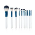 10pcs Professional Makeup Brush Set Soft Powder Foundation Eyeshadow Concealer Blue - 10 Pcs White Set