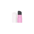 Portable mini silicone lip brush with clear dust-proof cap, compact finger makeup tool. - Silicone Lip Brush / Pink
