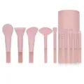 10pcs mini pink makeup brush set with portable storage holder soft face eye cosmetic tools - 10 Pcs Mini Set with Cylinder / 10 Pieces with Case / Pink
