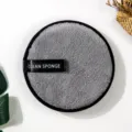 Wiederverwendbarer Make-up-Entferner-Pad runde Mikrofaser Gesichtsreinigungspuff Pflege Alltag - Arktis-Samt / 12cm / Grau