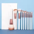 10-Piece Professional Makeup Brush Set Soft Face Powder Eyeshadow Cosmetic Brushes White - 10 Pcs White Rod Brown Bristles with Envelope Bag