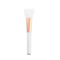 Soft silicone facial mask brush with rose gold ferrule and white mud application. - White Handle White Head