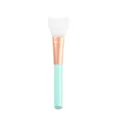 Silicone facial mask brush with soft head for mud mask application and beauty spa care tools. - Green Handle White Head