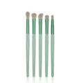 5-teiliges Lidschatten Pinsel Set mit sanften mintgrünen Griffen für präzises Augen Make-up. - Basisstil / 5er Set / Cyan