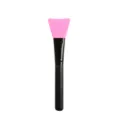 Silicone facial mask brush with soft pink head and black handle for mud mask application. - Black Handle Pink Head